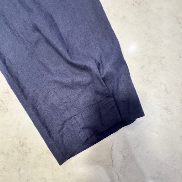 Open Edit Linen Blend Pants Navy Blue Relaxed Men's Large Minimalist Coastal - Picture 8 of 14